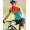 Cross Lady Radtrikot Damen kurzarm türkis/orange (E22-4180)
