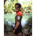 GORDONA Radtrikot Damen kurzarm schwarz/olivgrün/rot (E21-4120) GORDONA Radtrikot Damen kurzarm schwarz/olivgrün/rot (E21-4120)