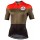 GORDONA Radtrikot Damen kurzarm schwarz/olivgrün/rot (E21-4120)