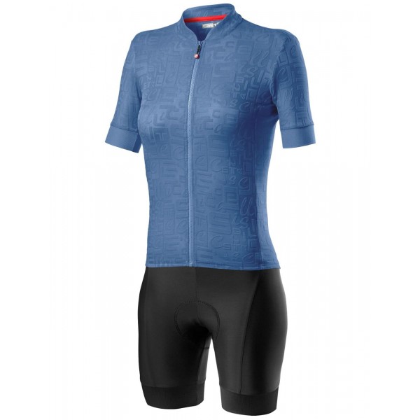 Damen Radsport-Set (Radtrikot Promessa Jacquard+Radhose Prima) blau/schwarz Damen Radsport-Set (Radtrikot Promessa Jacquard+Radhose Prima) blau/schwarz