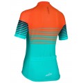 Cross Lady Radtrikot Damen kurzarm türkis/orange (E22-4180)