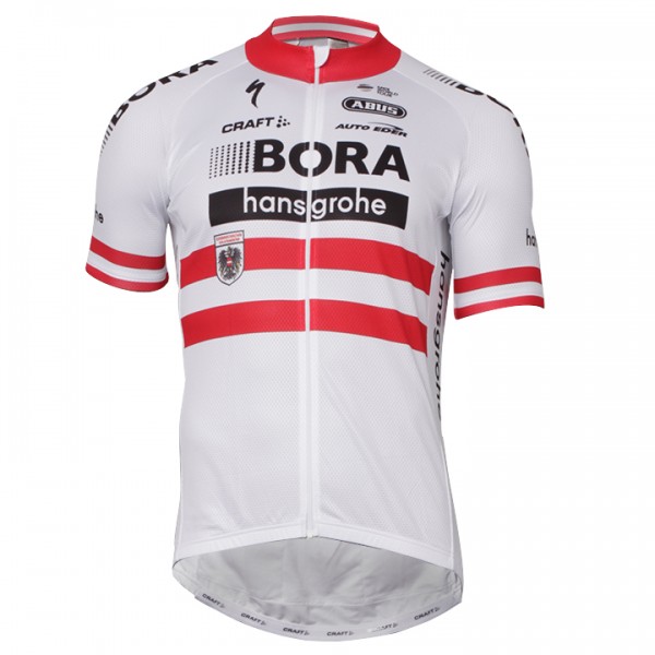 2017-2018 Bora Hansgrohe Österreichischer Meister Radtrikot Satz Kurzarm Radtrikot De