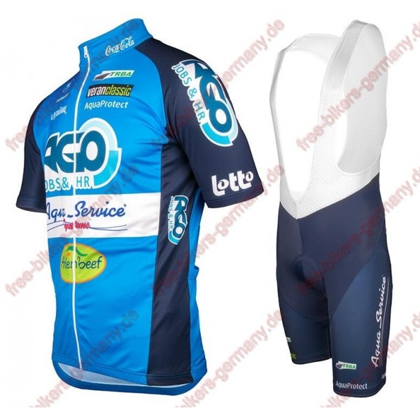 Radsport AGO-AQUA SERVICE 2018 Radbekleidung Satz Trikot Kurzarm+Trägerh Radtrikot De