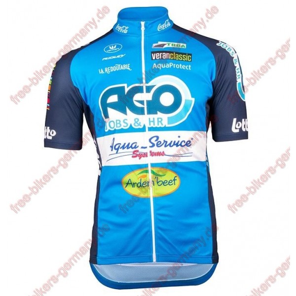 Radsport AGO-AQUA SERVICE 2018 Trikot Kurzarm Radtrikot De