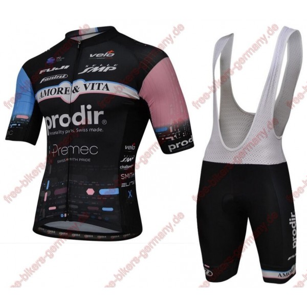 Radsport Amore e Vita-Prodir 2018 Radbekleidung Satz Trikot Kurzarm+Trägerh Radtrikot De