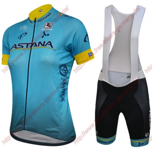 Radsport Astana 2018 Damen Radbekleidung Satz Trikot Kurzarm+Trägerh Radtrikot De