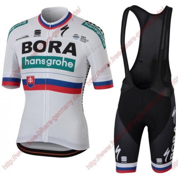 Radsport BORA-hansgrohe Slovak champion 2018 Radbekleidung Satz Trikot Kurzarm+Trägerh Radtrikot De