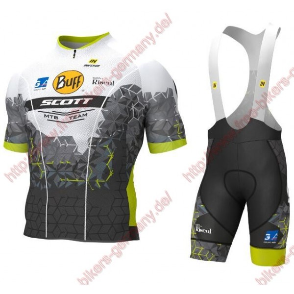 Radsport BUFF SCOTT 2018 Radbekleidung Satz Trikot Kurzarm+Trägerh Radtrikot De
