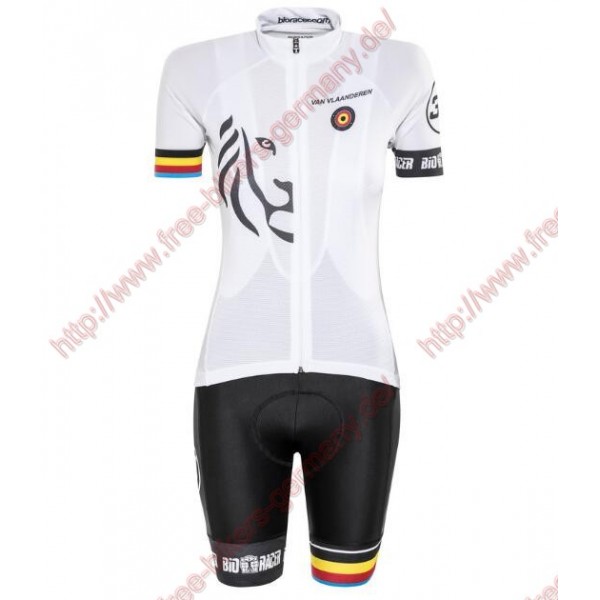 Radsport Bioracer Van Vlaanderen Damen Weiß schwarz 2018 Radbekleidung Satz Trikot Kurzarm+Trägerh Radtrikot De Radsport Bioracer Van Vlaanderen Damen Weiß schwarz 2018 Radbekleidung Satz Trikot Kurzarm+Trägerh Radtrikot De