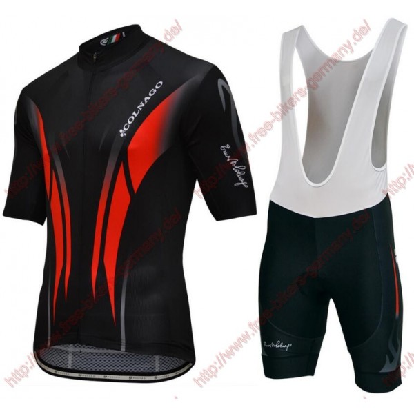 Radsport Colnago Master Pissei schwarz Rot Radbekleidung Satz Trikot Kurzarm+Trägerh Radtrikot De