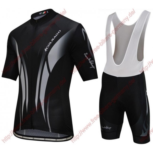Radsport Colnago Master Pissei schwarz grau Radbekleidung Satz Trikot Kurzarm+Trägerh Radtrikot De