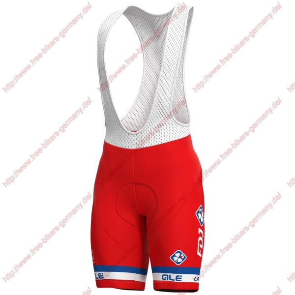 Radsport Groupama Fdj French Champion 2018 Trägerhosen Set Radtrikot De