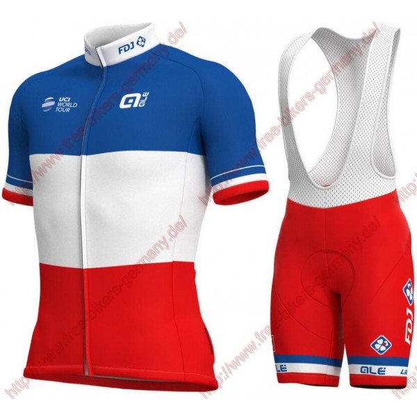 Radsport Groupama Fdj French Champion 2018 Radbekleidung Satz Trikot Kurzarm+Trägerh Radtrikot De