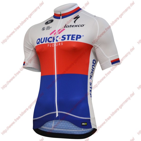 Radsport Quick Step Floors 2018 Czech champion Trikot Kurzarm Radtrikot De