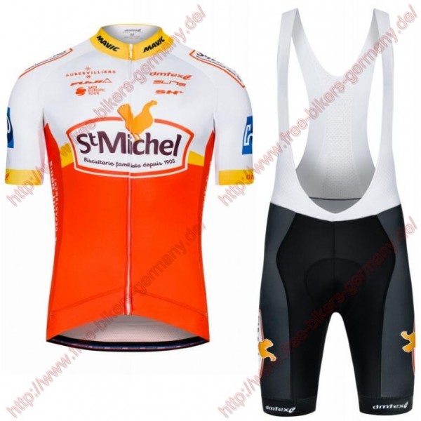 Radsport SAINT MICHEL AUBER 93 Radbekleidung Satz Trikot Kurzarm+Trägerh Radtrikot De