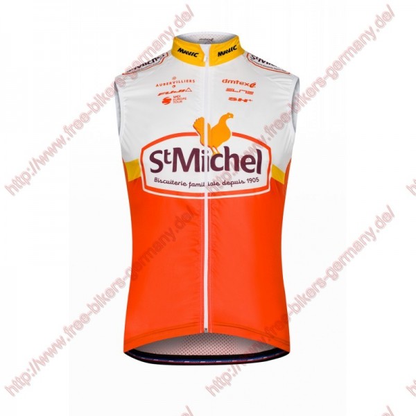 Radsport SAINT MICHEL AUBER 93 Windstopper ärmelloses Trikot Kurz Radtrikot De