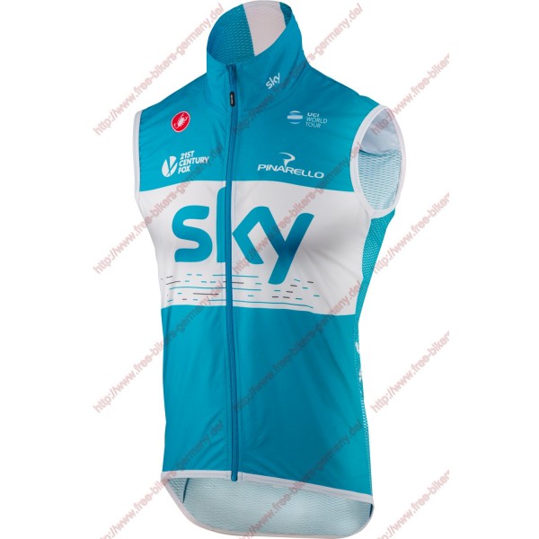 Radsport Team Sky 2018 Blau Windstopper ärmelloses Trikot Kurz Radtrikot De Radsport Team Sky 2018 Blau Windstopper ärmelloses Trikot Kurz Radtrikot De