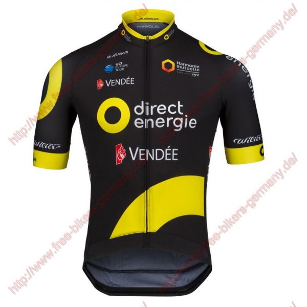 Radsport TEAM DIRECT ENERGIE 2018 Trikot Kurzarm Radtrikot De
