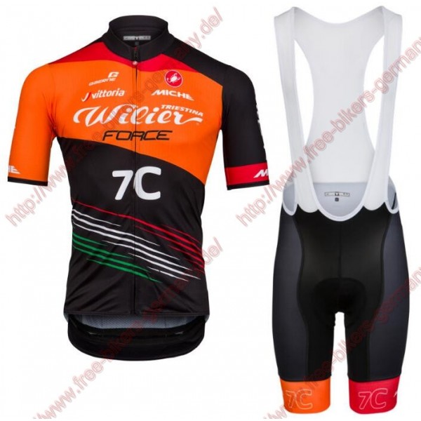 Radsport TEAM WILIER FORCE 7C 2018 Radbekleidung Satz Trikot Kurzarm+Trägerh Radtrikot De