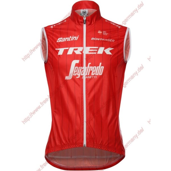 Radsport TREK-SEGAFREDO 2018 Rot Windstopper ärmelloses Trikot Kurz Radtrikot De