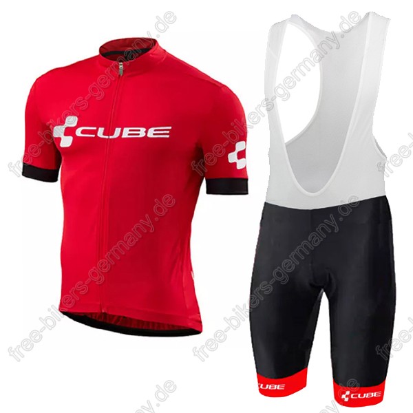 Cube rot Radbekleidung Satz Trikot Kurzarm+Trägerhosen  Radtrikot De
