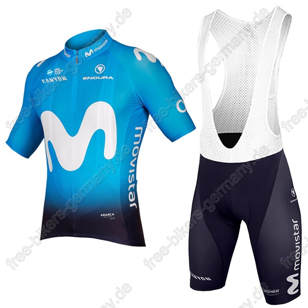 Movistar Team Radbekleidung Satz Trikot Kurzarm+Trägerhosen S Radtrikot De