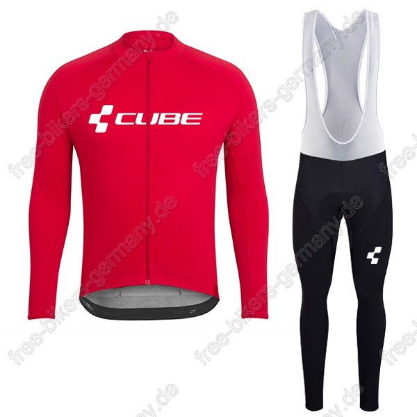 Profiteam 2018 Cube rot Fahrradbekleidung Trikot Langarm+Lang Tr Radtrikot De