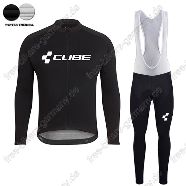 Profiteam 2018 Cube schwarz winter thermal fleece Fahrradbekleidung Trikot Langarm+Lang Tr Radtrikot De