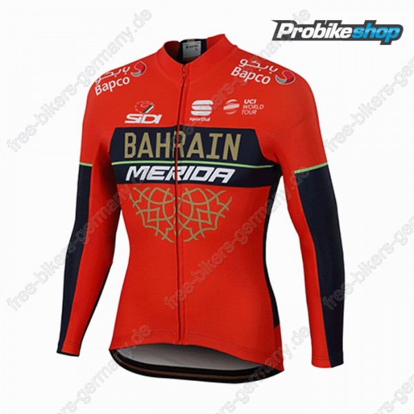 Profiteam 2018 BAHRAIN MERIDA Pro Trikot Langarm Radtrikot De
