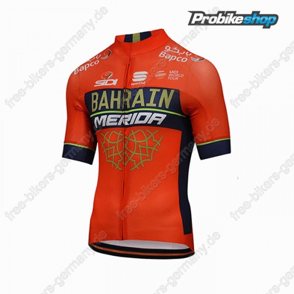 Profiteam 2018 BAHRAIN MERIDA Pro Trikot Kurzarm Radtrikot De