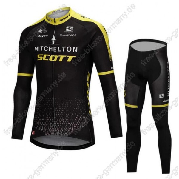 Mitchelton-Scott Pro Profiteam 2018 Fahrradbekleidung Trikot Langarm+Lang Radtrikot De