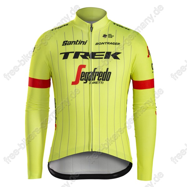 Profiteam 2018 TREK SEGAFREDO Pro gelb Trikot Langarm Radtrikot De Profiteam 2018 TREK SEGAFREDO Pro gelb Trikot Langarm Radtrikot De