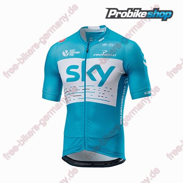 Profiteam 2018 SKY Trägerhosen Set Radtrikot De