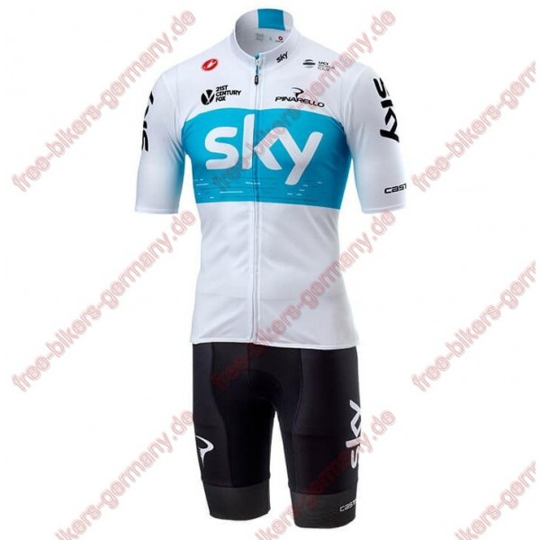 Profiteam 2018 TEAM SKY Weiß Fahrradbekleidung Trikot Kurzarm Radtrikot De