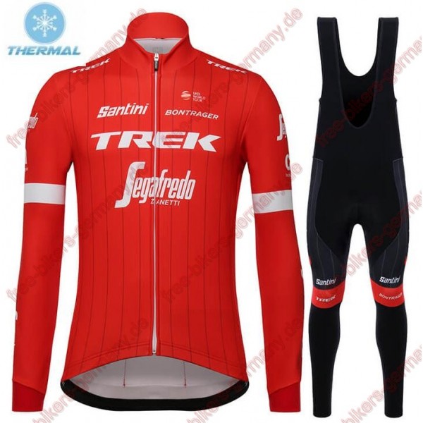 Profiteam 2018 Trek Segafredo rot thermique Fahrradbekleidung Trikot Langarm+Lang Tr Radtrikot De