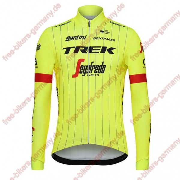 Profiteam 2018 Trek Segafredo fluo gelb Trikot Langarm Radtrikot De
