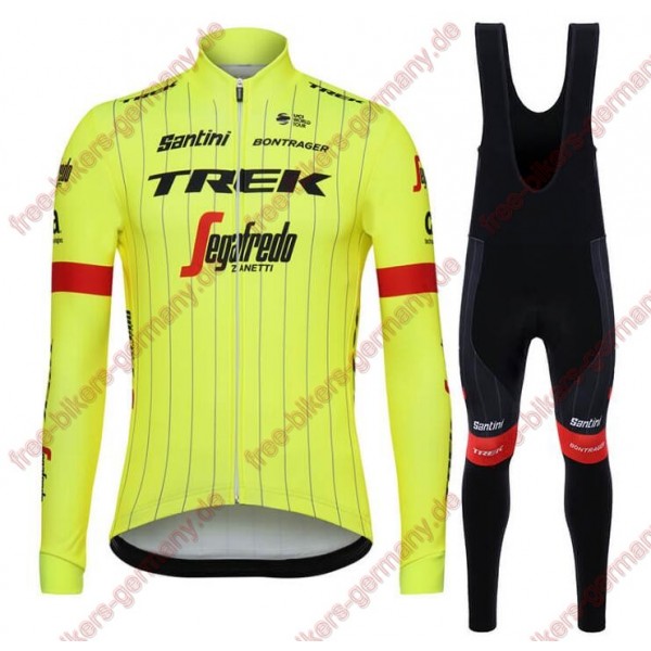 Profiteam 2018 Trek Segafredo fluo gelb Fahrradbekleidung Trikot Langarm+Lang Tr Radtrikot De
