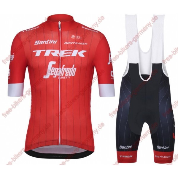 Profiteam 2018 Trek Segafredo rot Radbekleidung Satz Trikot Kurzarm+Trägerh Radtrikot De