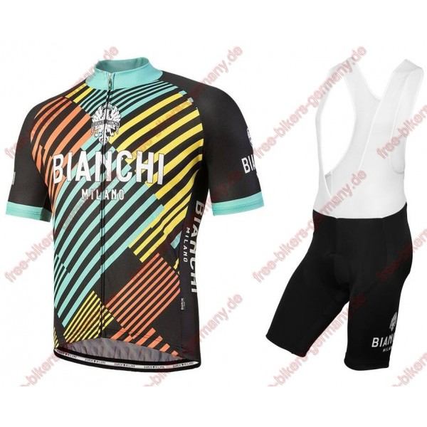 Profiteam 2018 Bianchi Milano Soara Radbekleidung Satz Trikot Kurzarm+Trägerhosen Sets Radtrikot De