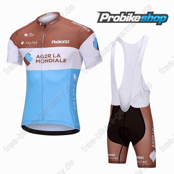 AG2R La Mondiale Radbekleidung Satz Trikot Kurzarm+Trägerhosen Set  Radtrikot De