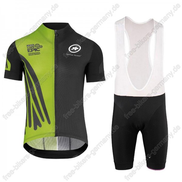 Assos SS.Capeepicx Radbekleidung Satz Trikot Kurzarm+Trägerhosen Set Grün schw Radtrikot De