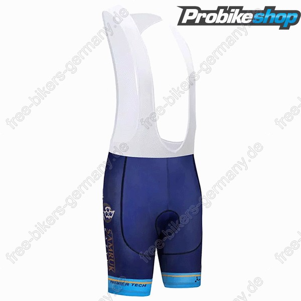 Astana blau Trägerhosen Set 2018 Radtrikot De