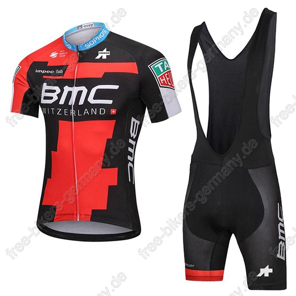 BMC Radbekleidung Satz Trikot Kurzarm+Trägerhosen Set schw Radtrikot De
