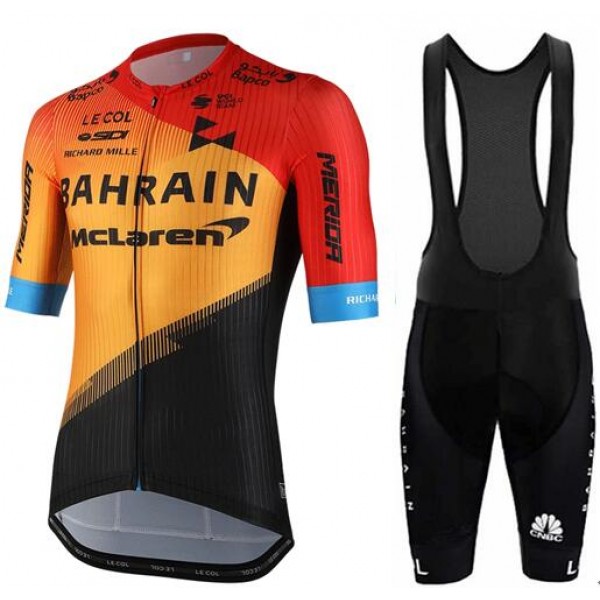 Fahrradbekleidung Radsport 2020 Bahrain McLaren Radbekleidung Satz Trikot Kurzarm+Trägerhosen Se Radtrikot De