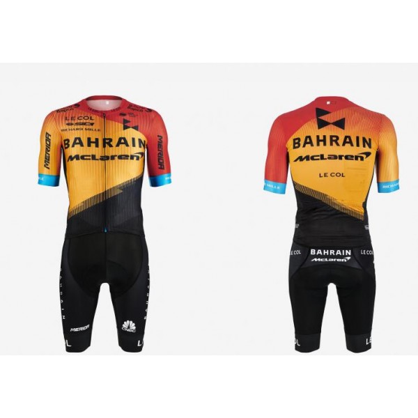 Fahrradbekleidung Radsport 2020 Bahrain McLaren Radbekleidung Satz Trikot Kurzarm+Fahrradhose Se Radtrikot De
