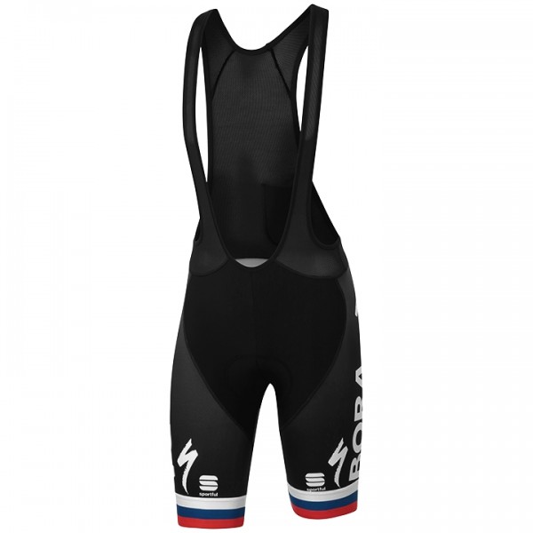 Fahrradbekleidung Radsport 2020 BORA-hansgrohe Slowakischer Meister Trägerhosen Set Radtrikot De