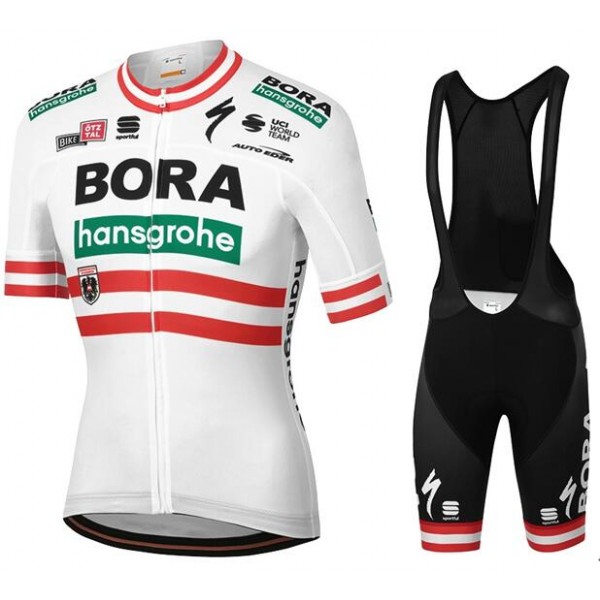 Fahrradbekleidung Radsport 2020 BORA-hansgrohe Campione austriaco Radbekleidung Satz Trikot Kurzarm+Trägerhosen Se Radtrikot De