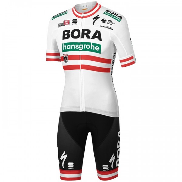 Fahrradbekleidung Radsport 2020 BORA-hansgrohe Austrian Champion Radbekleidung Satz Trikot Kurzarm+Fahrradhose Se Radtrikot De