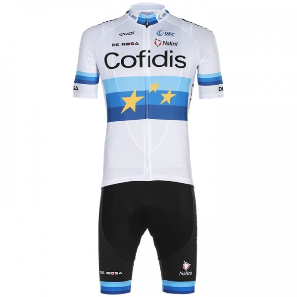 Fahrradbekleidung Radsport 2020 COFIDIS EU Champion Elia Viviani Radbekleidung Satz Trikot Kurzarm+Fahrradhose Se Radtrikot De