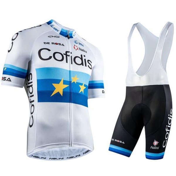 Fahrradbekleidung Radsport 2020 COFIDIS EU Champion Elia Viviani Radbekleidung Satz Trikot Kurzarm+Trägerhosen Se Radtrikot De